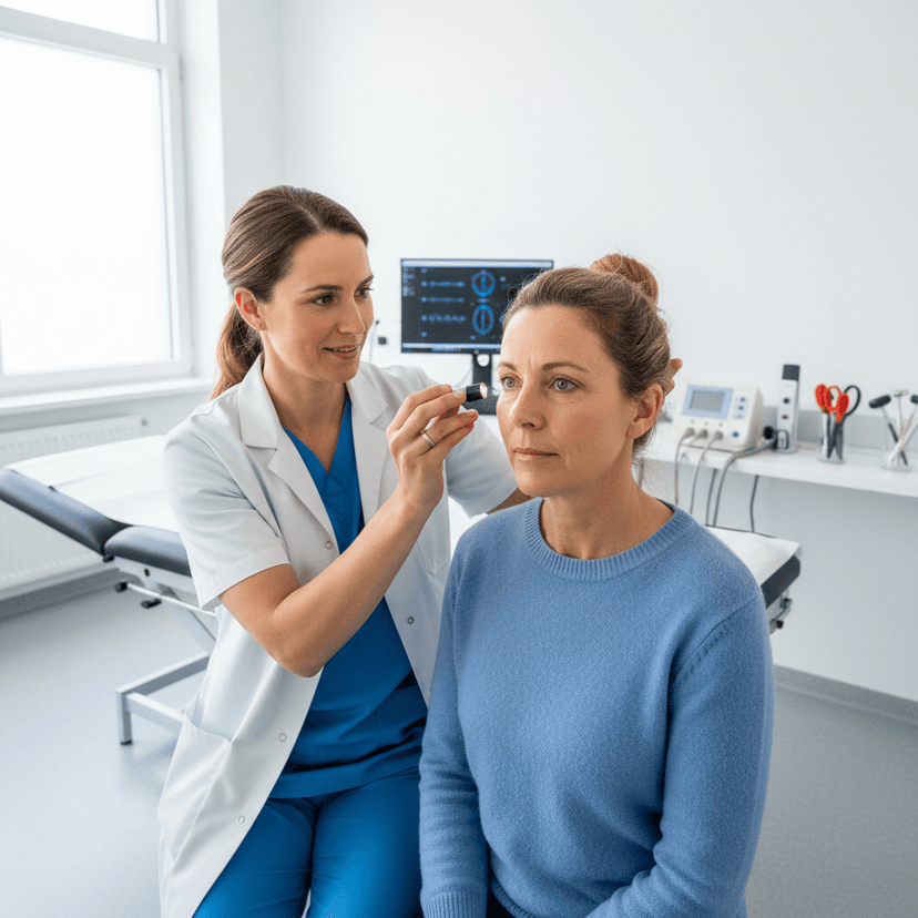 Neurologisch onderzoek met penlight bij de arts